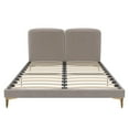 thumbnail image 4 of CosmoLiving by Cosmopolitan Coco Upholstered Bed Frame, Queen, Taupe Velvet, 4 of 18