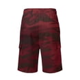 thumbnail image 5 of Gym Cargo Shorts Men Camo Gradient Drawstring Casual Straight Leg Outdoor Work Summer Beach Hiking Golf Shorts With Pockets, 5 of 5