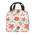 thumbnail image 4 of ZICANCN Insulated Lunch Bag for Women Men, Abstract Botanical Floral Motif Reusable Cute Lunch Bags for Picnic School Work Office, 4 of 8