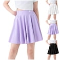 thumbnail image 4 of Antinious Girls Solid A-Line with shorts underneath Everyday Comfortable Skirts, 4 of 7