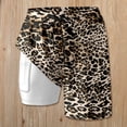 thumbnail image 2 of Womens Swim Shorts with Compresssion Liner 2026 Summer Casual Elastic Waist Leopard Print Board Shorts with Pockets Beachwear, 2 of 4