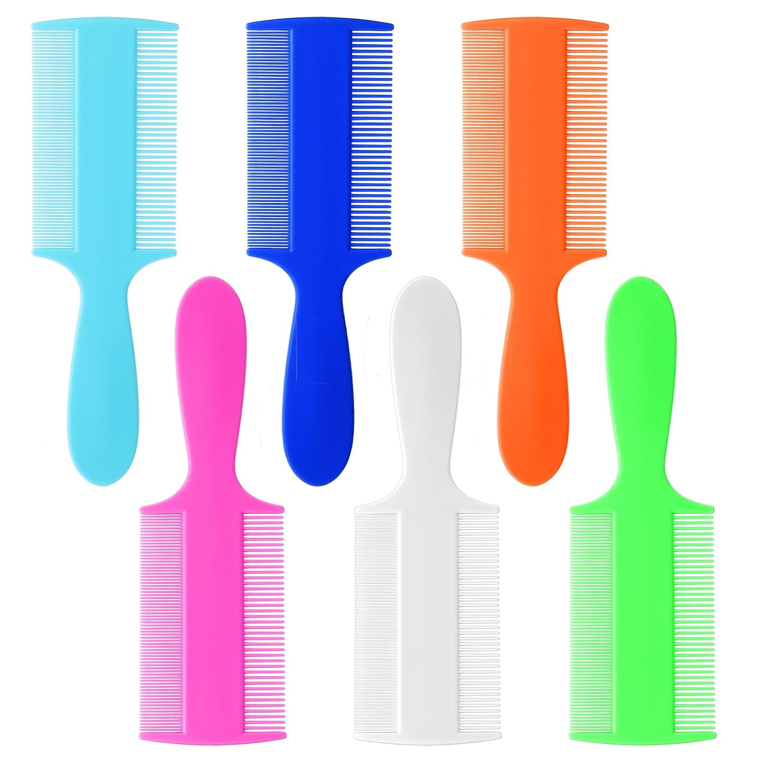 ACDANC 6Pc Head Lice Comb Plastic Fine Tooth Flea Lice Combs for Fine Hair Double Sided Nit Combs for Dandruff Removal for Adults Treatment Cats Dogs Puppy Fine Tooth Lice Comb