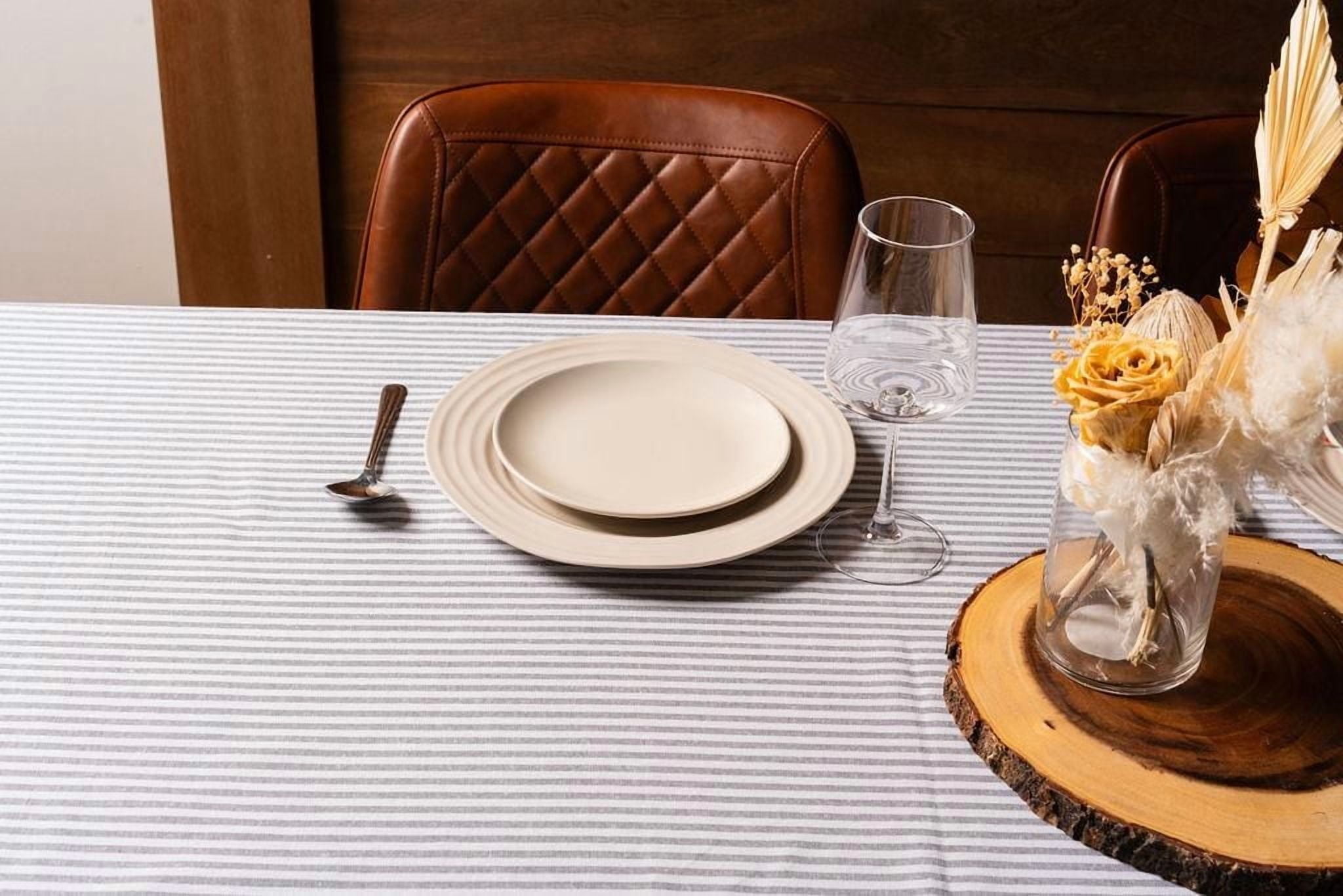 Nappe à rayures bistrot 100 % coton Fabstyles