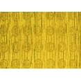 thumbnail image 1 of Ahgly Company Machine Washable Indoor Rectangle Abstract Yellow Modern Area Rugs, 2' x 5', 1 of 4