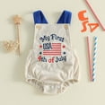 thumbnail image 2 of 4th of July Infant Baby Girls Romper Independence Day Outfit Newborn 0 3 6 12 18 Months Girl Jumpsuit Overall, 2 of 6