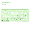 thumbnail image 3 of Jinsihou Durable Green Round Oval Geometry Template Ruler for Architectural Drawing and Furniture Design Resin Measuring Ruler, 3 of 4