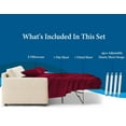 thumbnail image 3 of 300 Thread Count 100% Egyptian Cotton Sleeper Sofa Bed Sheet Set Solid King Size (76"x 80"x 10" ) with 4 -PCS Fitted Straps Color Burgundy, 3 of 6