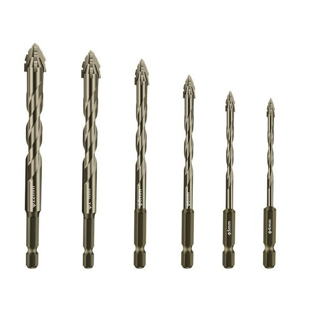 Broca excéntrica de cuatro canales con dientes de sierra Cozy Hoome Broca excéntrica de cuatro filos dentados Juego de brocas multifunción Brocas excéntricas de alta dureza con cabeza sesgada