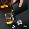 thumbnail image 4 of Hip Flask for Liquor for Men Matte Black Stainless Steel Leakproof and Funnel, with Never-Lose Metal Cap, Drinking Flasks for Wedding Party Gift Outdoor Activities, 6 Oz, 4 of 8