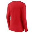 thumbnail image 3 of Women's Red New Orleans Pelicans Primary Logo Long Sleeve V-Neck T-Shirt, 3 of 3
