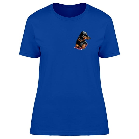 Cool Watercolor Dachshund Dog Tee Women's -Image by Shutterstock