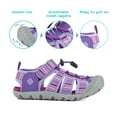 thumbnail image 2 of Dream Pairs Unisex Boys Girls Closed-Toe Outdoor Summer Sport Athletic Sandals Toddler/Little Kid/Big Kid 181105K PURPLE/LIGHT/PURPLE Size 4, 2 of 4