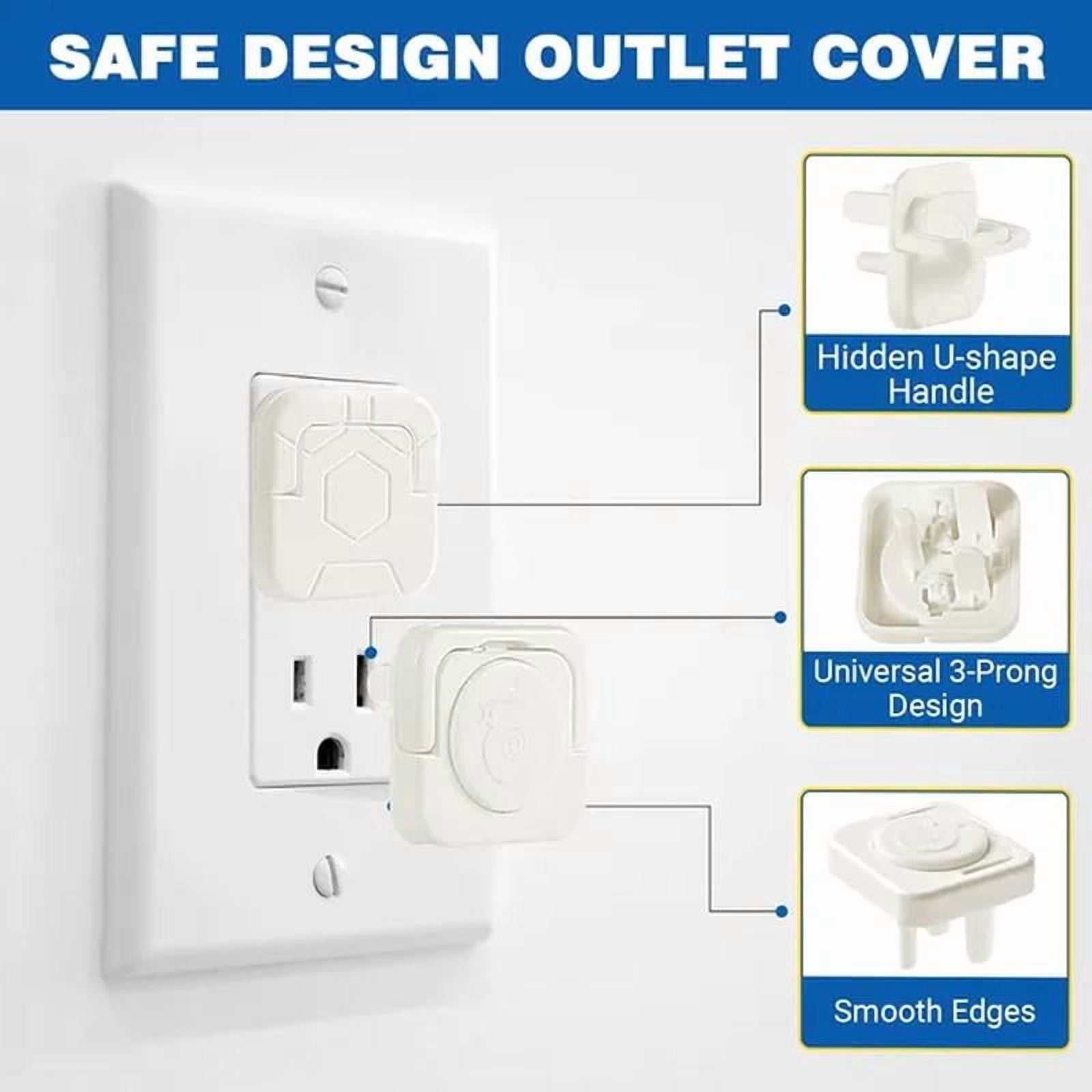 Outlet Covers, Plug Socket Covers Electric Plug Protectors Safety Caps with Pull Handle