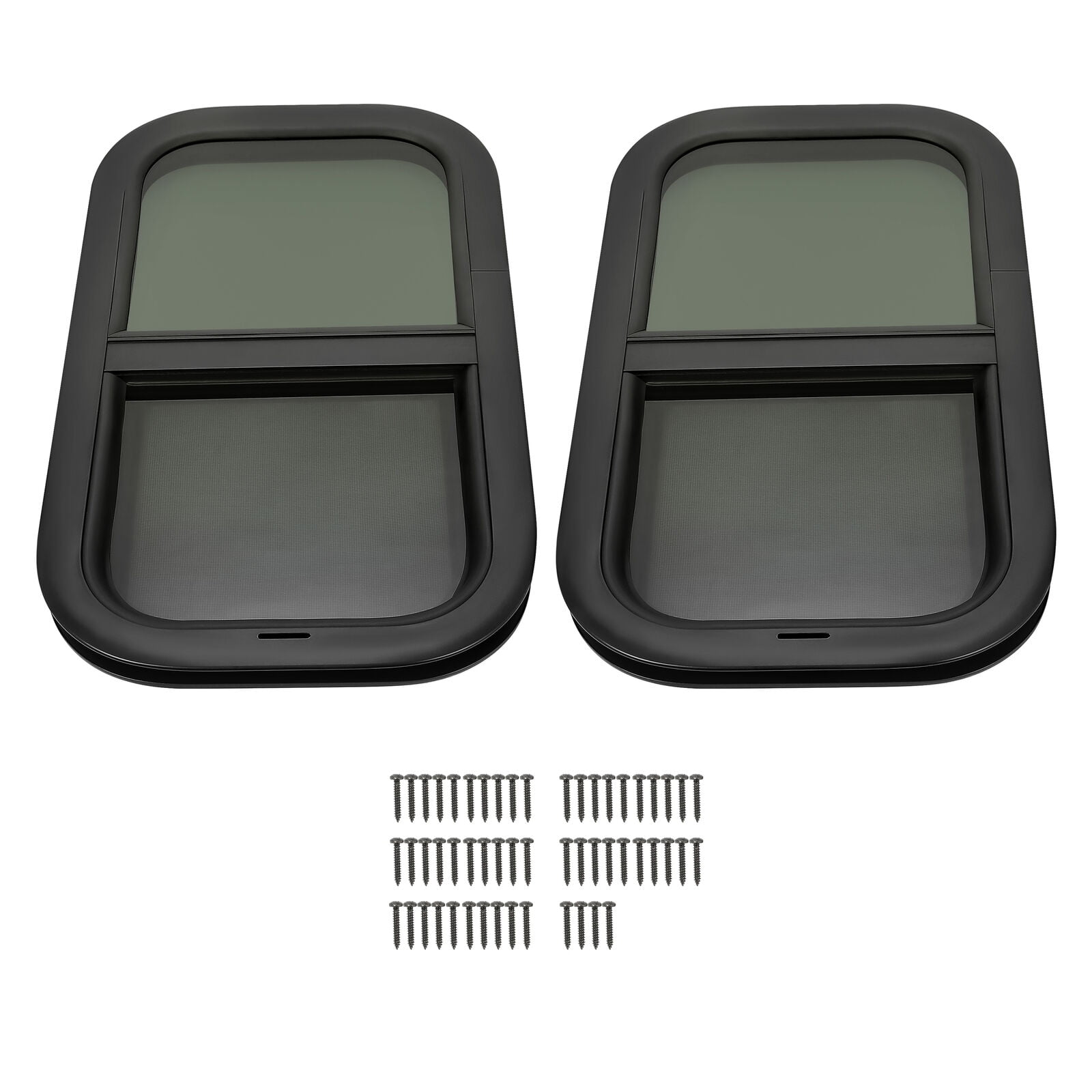 Kojem 2PCS 12 x 22 RV Window Tiny House Vertical Slider W/Screen