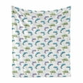 thumbnail image 1 of Chameleon Soft Flannel Fleece Throw Blanket, Jungle Fauna Vivid Pattern with Colorful Reptile Animal on Branches, Cozy Plush for Indoor and Outdoor Use, 50" x 60", Multicolor, by Ambesonne, 1 of 5