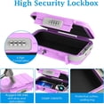 thumbnail image 3 of Travel Portable Lock Box Digit Combination Lockbox Cash Box Mini Security Case with Removable Chain Portable Beach Box for Travel Beach Office Hotel Cars Dorms, 3 of 7