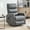 Gray, variant on Aukfa 360° Swivel Recliner Rocking Chair with Massage and Heat for Living Room & Nursery, Leather, Yellow Brown