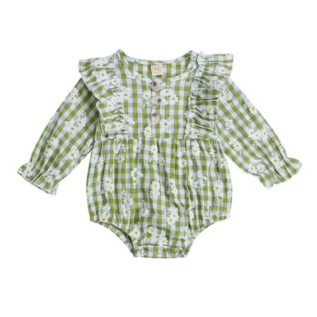

WenaZao Baby Girl’s Long Sleeve Triangle Romper