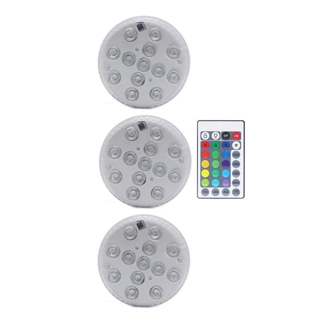 13 LED RGB Submersible Light With Magnet And Suction Cup Swimming Pool Light Underwater Tea Night Light For Pond ,Easy to Install