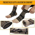 thumbnail image 4 of 1 Pair Copper Infused Ankle Braces Foot Support Compression Sleeves for Men and Women, Ankle Stabilizer for Fasciitis, Sprained, Sports Protection, 4 of 6