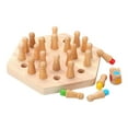 thumbnail image 2 of Juego de ajedrez de memoria de madera para niños y niñas de 3 años en adelante Juego interactivo familiar 24 piezas, 2 of 7