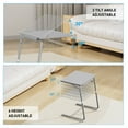 thumbnail image 3 of CHITOOMA Adjustable TV Tray Table with Cup Holder, 6 Height & 3 Tilt, Portable TV Dinner Tray for Eating, Bed, Couch, Folding TV Trays, Gray, 3 of 11