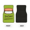 thumbnail image 2 of Yiaed Fresh Sushi Print Carpet Floor Mats for Cars, Auto Accessories Front & Rear Car Floor Mats Car Floor Foot Mat Sets of 4 Pieces, 2 of 7