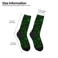 thumbnail image 5 of Junzan Green Bright Web With Spiders Mens Funny Socks For Men Women Colorful Fun Novelty Crew Patterned Socks, 5 of 9