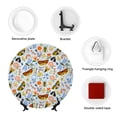 thumbnail image 4 of Yiaed Insects and Flowers Print Bone China Decorative Plate Ceramic Dinner Plates Art Crafts with Display Stand-6in, 4 of 6