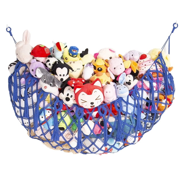 Red de almacenamiento de animales de peluche YKBU de 152 x 38 cm para colgar en la pared