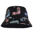 thumbnail image 2 of Reversible Bucket Hat For Men Women Summer Travel Beach Outdoor Fishing Hat 100% Cotton - J896-Black, 2 of 4
