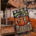 thumbnail image 6 of Sm:)e Buffalo Check Plaid Fall Pumpkin Welcome House Flag Double Sided 28 x 40 Inch, 6 of 6