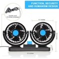 thumbnail image 2 of Ventilador eléctrico para coche de 12 V con cambiador de velocidad, enfriador de aire de verano para pasajeros, bebés y mascotas en el asiento trasero (rotación de 360 grados), 2 of 5