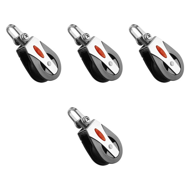 Zorion Cable Pulley Wheel Single Swivel Block Compact Versatile Smooth Bearing Hardware 4 Piece