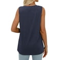 thumbnail image 4 of XFLWAM Summer Pleated Tank Tops for Women Loose Fit V Neck Sleeveless Tops Flowy, 4 of 7