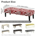 thumbnail image 3 of Psesaysky Bench Covers Slipcover Stretch Dining Bench Cover with Elastic Band Washable Rectangle Kitchen Chair Covers for Garden, Bedroom, Living Room (Red Xmas Candy), 3 of 7