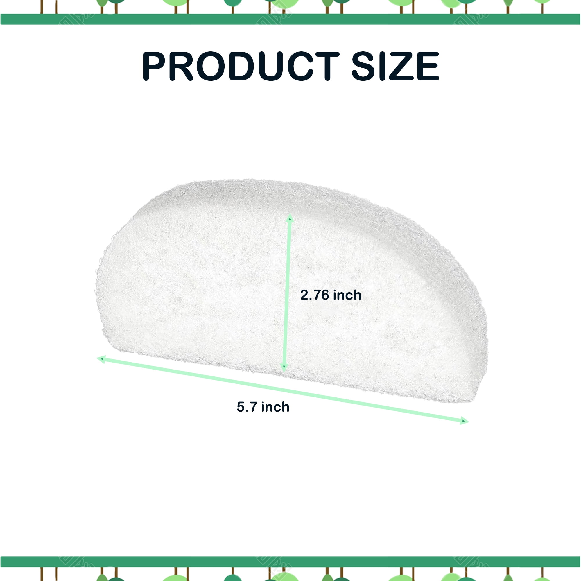 Delapan Fine Foam Pre-Filter Sponges for Fluval 104 105 106 107 204 205 206 207 Aquarium Quick-Clear Filter Pads, 16 Pack