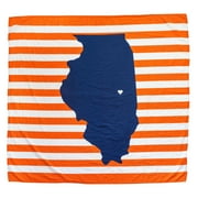 Champaign, Illinois - Muslin Baby Blanket - Stripe - Organic Cotton