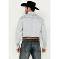 thumbnail image 4 of Men's Cowboy Hardware Tonal Paisley Print Long Sleeve Pearl Snap Western Shirt White X-Large, 4 of 4