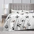 thumbnail image 4 of ZICANCN Anti-Pilling Flannel Bed Throw Blankets Panda Kindergarten -Couch-Ultra-Soft Micro Fleece Sofa Bed Camping Travel Blanket for Adults White 40"x30", 4 of 8