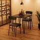 thumbnail image 4 of Conjunto compacto de comedor para 2 personas - Mesa cuadrada y sillas tapizadas - Ideal para apartamentos y espacios pequeños - Estilo moderno, fácil montaje, uso versátil - Color negro, 4 of 8