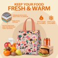 thumbnail image 5 of Dogs with Pioneer Flower Insulated Lunch Bag for Women & Adults,Large Portable Soft Cooler Lunch Bag,Thermal Food Storage Tote with Pearl Cotton,8.66L,8.75x5.75x9.5 Inch, 5 of 6