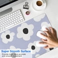 thumbnail image 4 of Vintage Groovy Flowers Desk Mat: Non-Slip Extended Gaming Mouse Pad Perfect for Office Work & Gaming, Durable Computer Keyboard Mat with Stitched Edges - Large & Stylish - 31.5x11.8 inches, 4 of 7