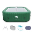 thumbnail image 1 of RELXTIME Luxury Inflatable Hot Tub 4-6 Person 73x73 Inch Portable Outdoor Spa with 130 Jets, 1 of 6