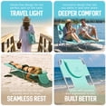 thumbnail image 6 of Ostrich The Original Chaise Beach Lounge Chair, Folding & Reclining Outdoor Lounger, Teal, 6 of 11
