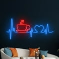 thumbnail image 5 of Handmadetneonsign Coffee Cup Heartbeat Neon Sign, Coffee Lover Wall Art Decor, Cafe Store Wall Decor, 5 of 5