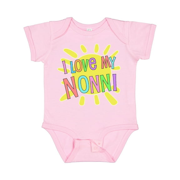 Inktastic I Love My Nonni Sun and Rainbow Letters Boys or Girls Baby Bodysuit