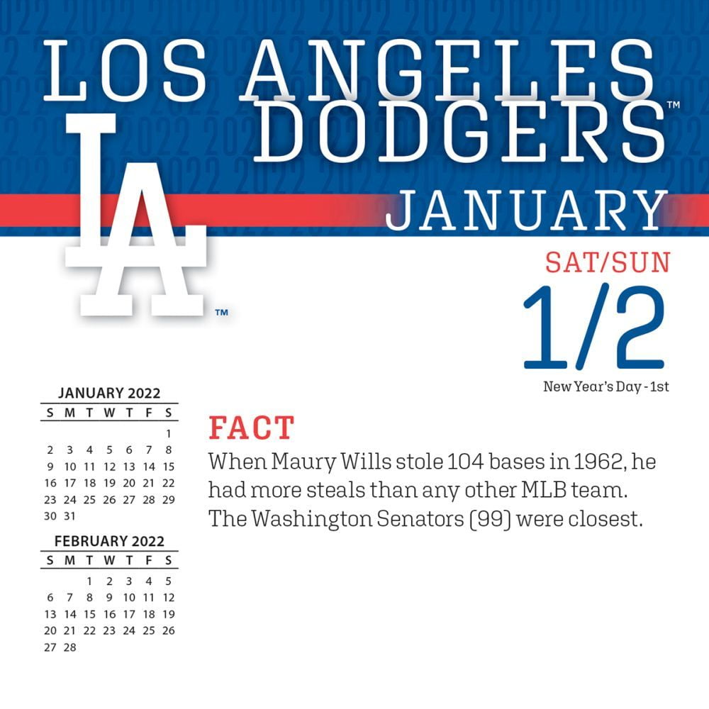Los Angeles Dodgers 2022 Box Calendar (Other)