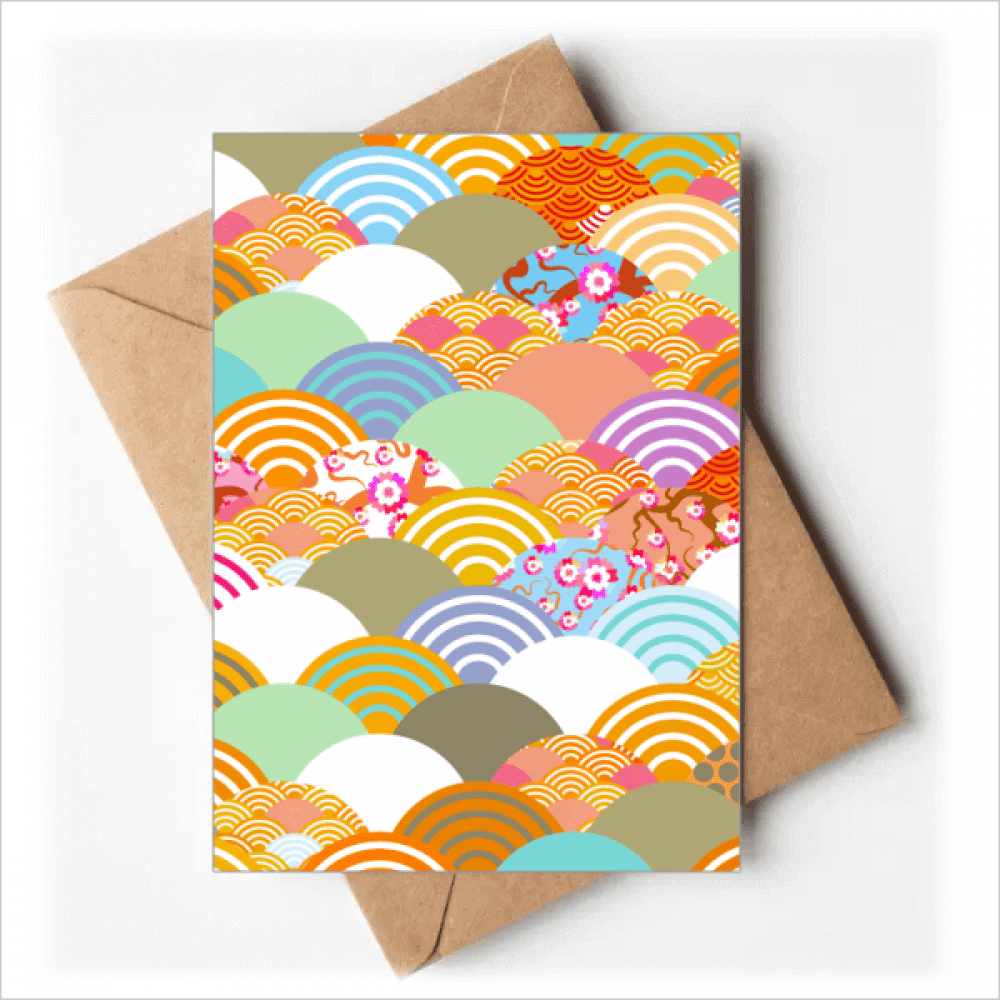 Geometry Squama Flowers Pattern Japan Greeting Cards You are Invited Invitations