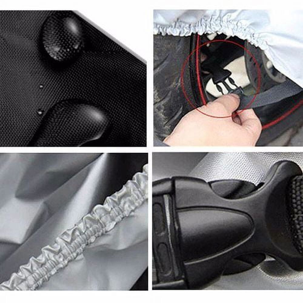 Motorcycle Cover All Season, 3XL-Large Waterproof Sun Outdoor Indoor Scooter Shelter Protection Durable & Tear Proof with Lock-Holes Fits up to 104" Motorcycles Vehicle